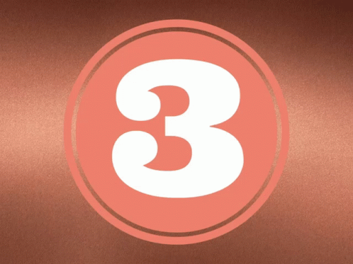 Flashing Number 3 Surprise Funny Face GIF