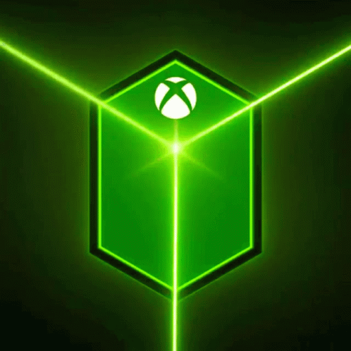 Flashing Xbox Neon Green Light Mesh GIF