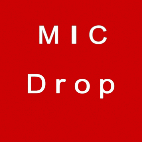 Flashy Colorful Drop The Mic Animation GIF