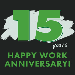 Flashy Happy Work Anniversary 15 Years GIF