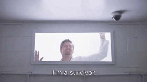 Flat Screen Monitor Im A Survivor GIF