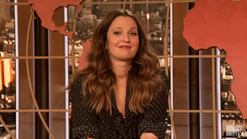 Drew Barrymore Feeling Flattered GIF