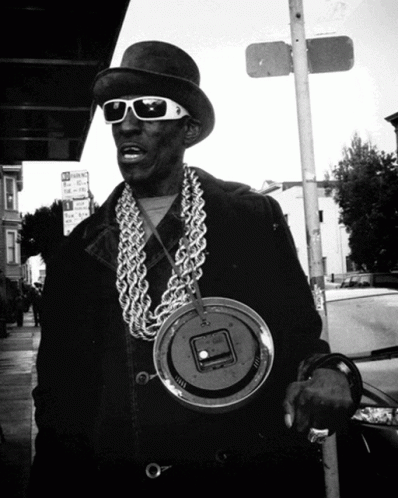 Flava Flav Poses Black White GIF