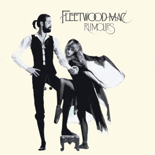 Fleetwood Mac Rumours Album Cover With A Man And A Woman On It GIF