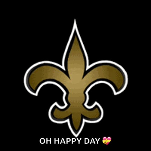 Fleur De Lis Saying Oh Happy Day GIF