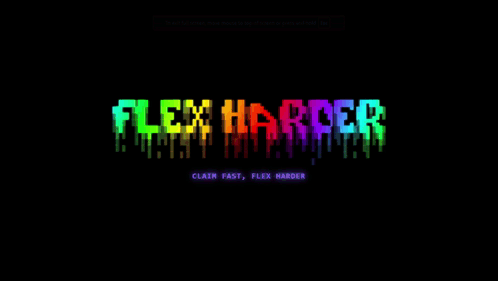 Flex Harder In Rainbow Colors On Black GIF