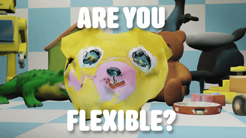 Flexible Animated Crumpled Paper With Dog Face GIF