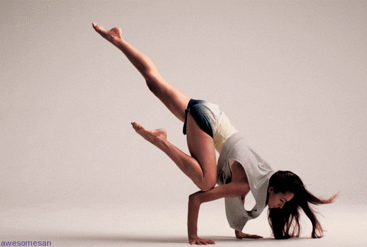 Flexible Girl Steadily Do Her Stunt GIF