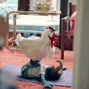 Flexible Gonzo Carried Out Chicken While Exercise GIF