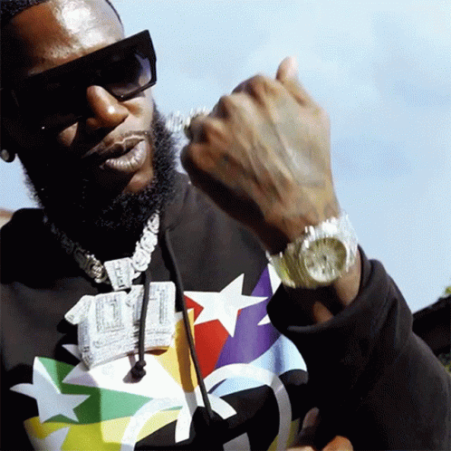 Flexing Gucci Mane Check Watch GIF