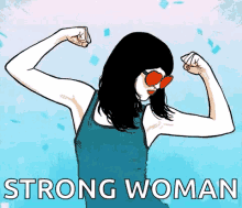 Flexing Strong Woman GIF