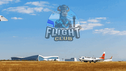 Flight Club Plane Over Airport