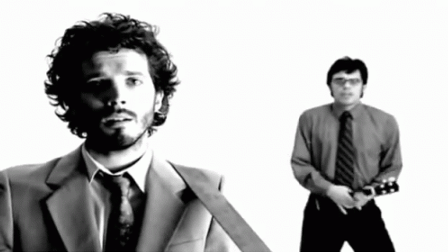 Flight Of The Conchords Black & White GIF