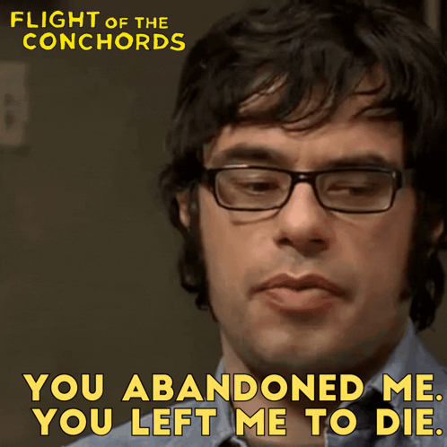 Flight of the Concords Poster With Man Wearing Glasses