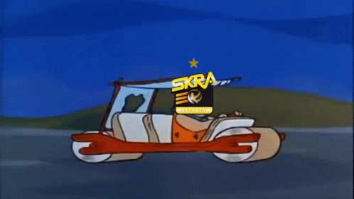 Flintstone Car Fred Driving GIF