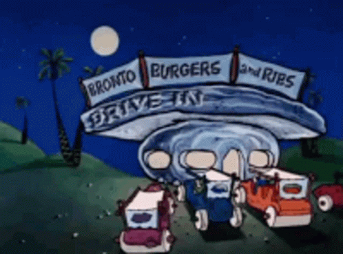 Flintstone Car Funny Cartoon Scene GIF