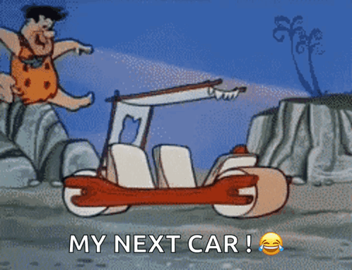 Flintstone Driving Car My Next Car GIF