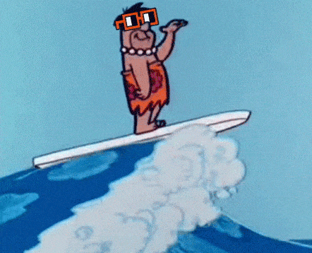 Flintstone Fred Surfing GIF