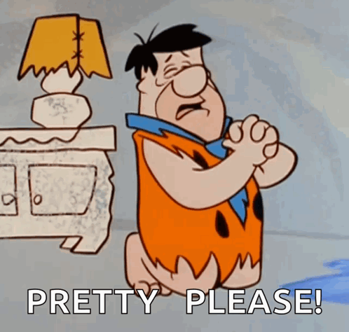 Flintstone Praying Pretty Please GIF