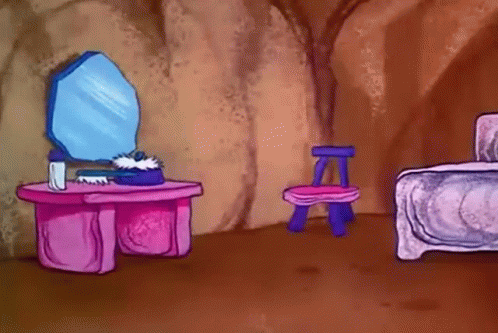 Flintstone Wilma Cartoon Getting Ready GIF