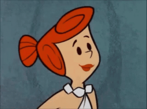 Flintstone Wilma Cute Laugh Cartoon GIF