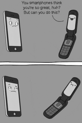 Flip Phone Challenging Best Smartphone Illustration GIF