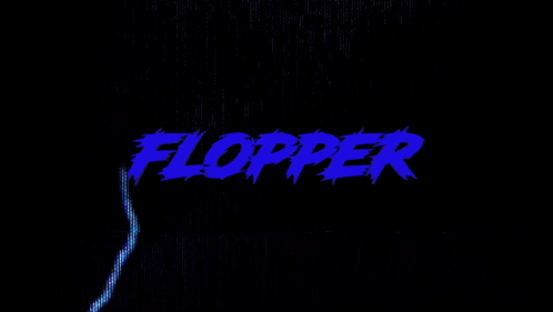 Flipper on Blue and White Background