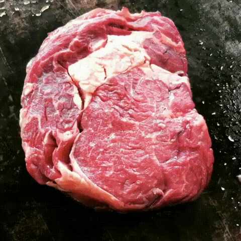 Flipping Steak On Grill GIF