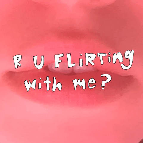 Flirty Lips Are You Flirting With Me GIF