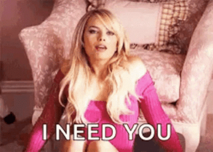 Flirty Margot Robbie I Need You  GIF