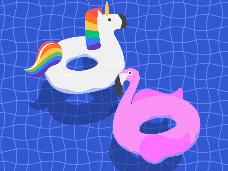 Floaties Floating On The Pool GIF