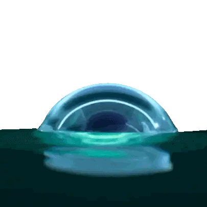 Floating Blue Sphere In Water