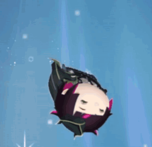 Floating Cartoon Character Next To Standing Character GIF
