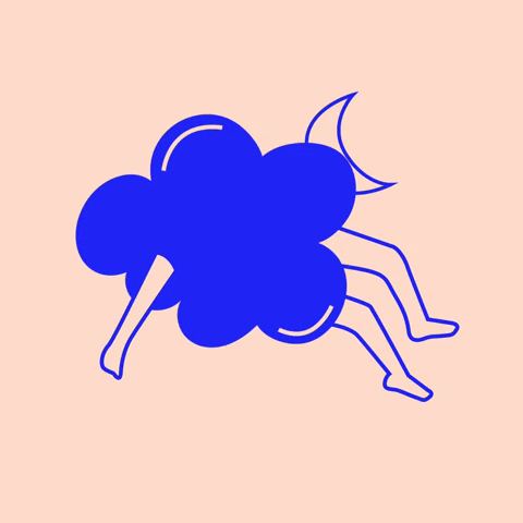 Floating Cloud Sleepy Time At Night GIF
