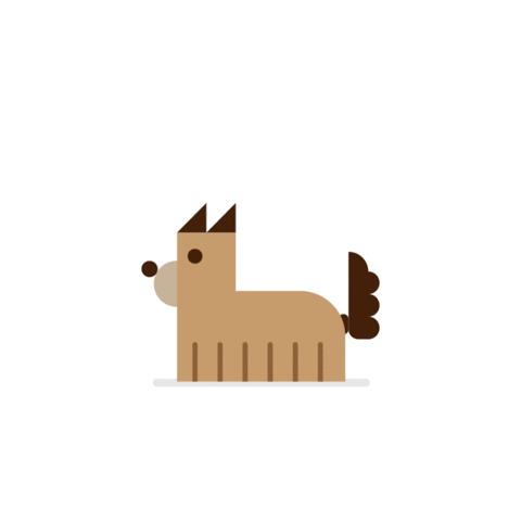 Floating Dog Spinning Its Tail GIF