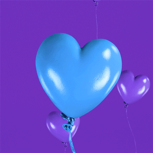 Floating Hearts Balloon GIF