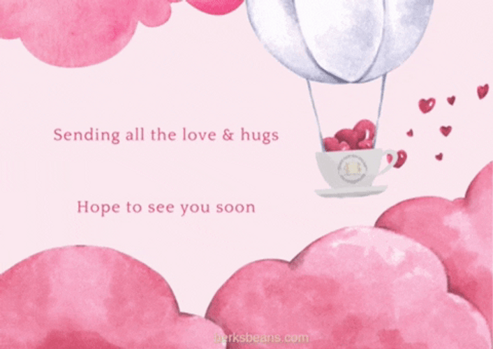 Floating Hearts See You Soon GIF