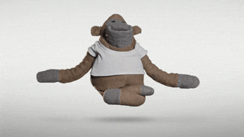 Floating Monkey Puppet Im Chill GIF