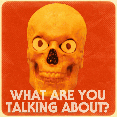 Floating Skull What Are You Talking About GIF
