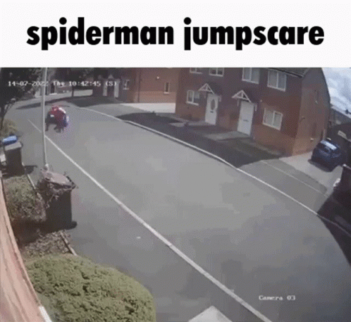 Floating Spider Jumpscare GIF