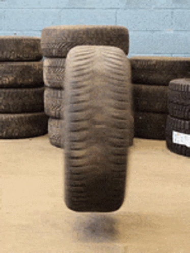 Floating Tire Near Pile