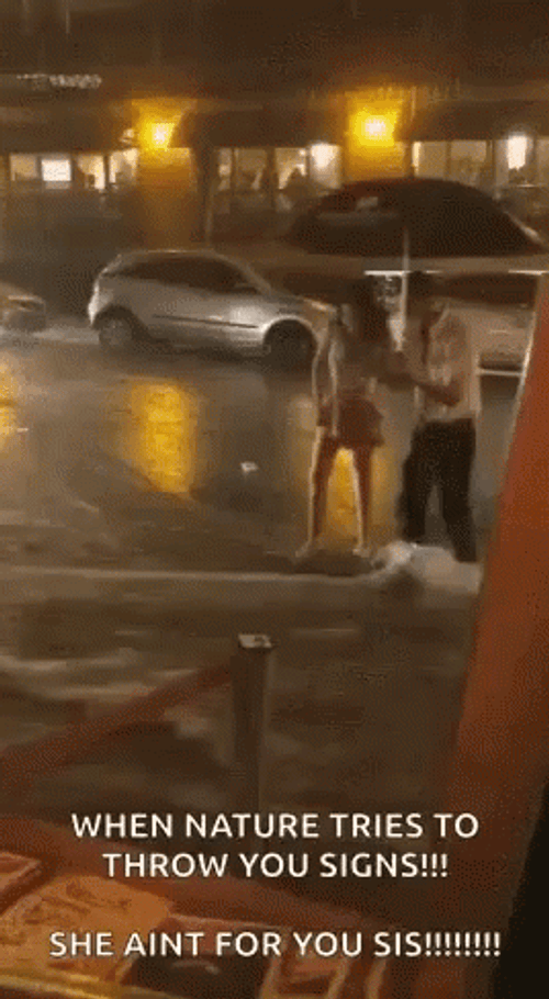 Flood Slipped Woman Swept Away Funny Meme GIF