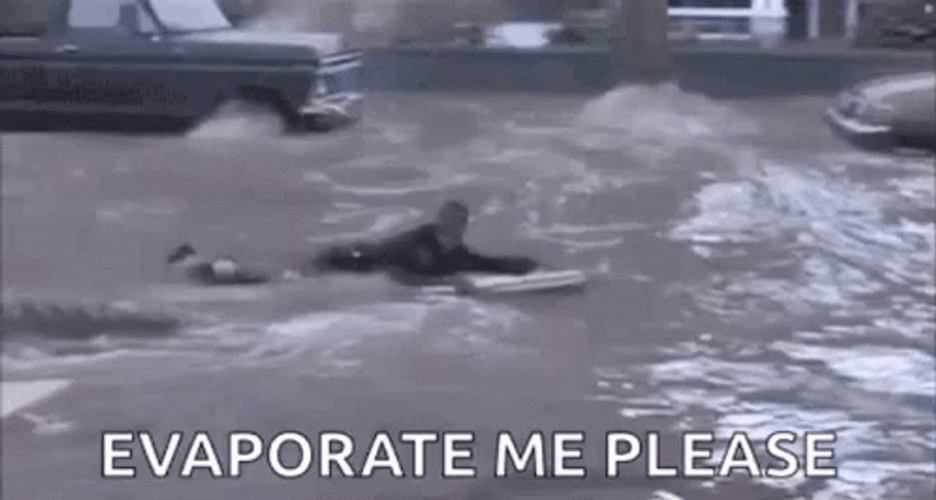 Flood Surfing Funny Swimming Water Current Meme GIF