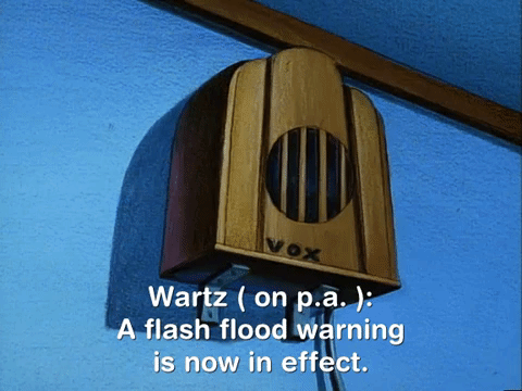 Flood Warning Soaking Wet GIF