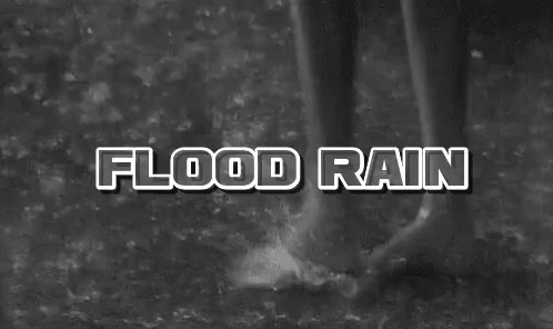Flooded Rain Walking Barefoot GIF