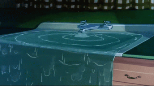 Flooded Tom And Jerry Sink GIF