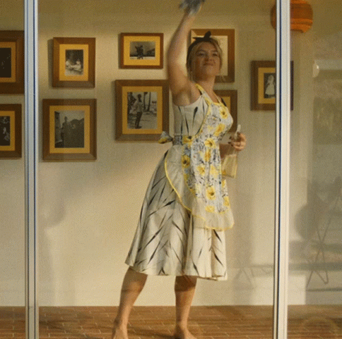 Florence Pugh Cleaning Window Alice Chambers GIF
