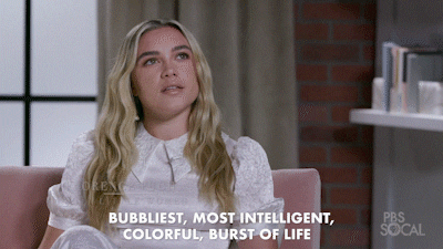 Florence Pugh Little Women Oscars Bubbliest GIF