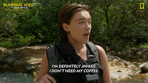 Florence Pugh Nat Geo Coffee GIF