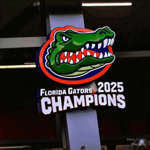 Florida Gators 2025 Champions Sign GIF